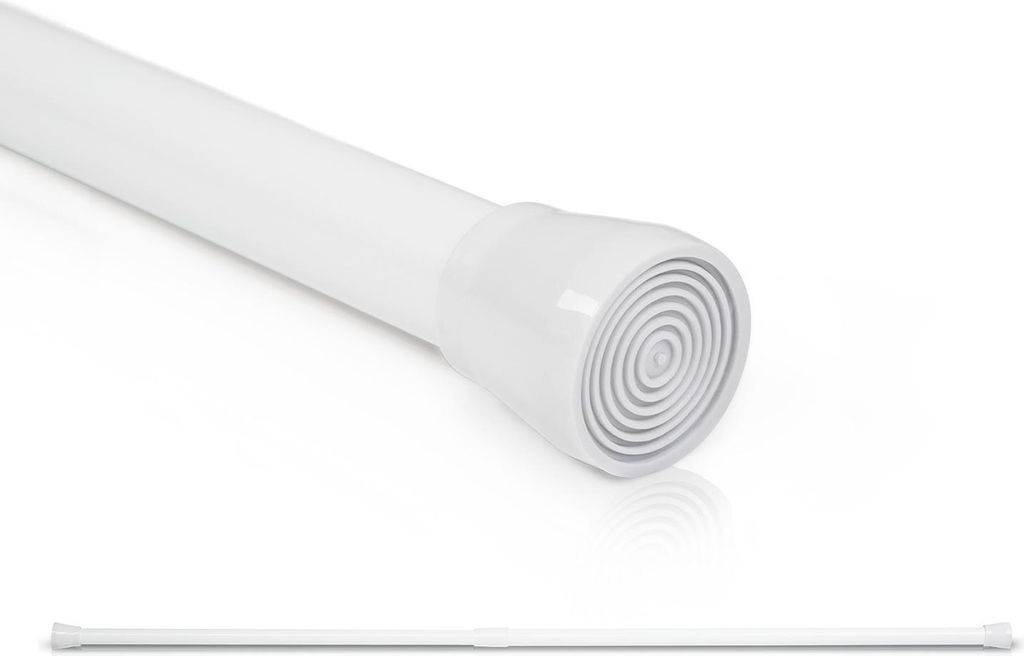 Blumfeldt Teleskopstange, Ausziehbare Vorhangstange, Duschstange für Dusche & Vorhang, Duschvorhangstange ohne Bohren, Verstellbare Teleskop Kleid...