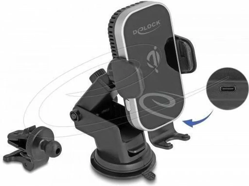 Caricatore Wireless Auto Delock 15W con Raffreddamento Attivo Qi
