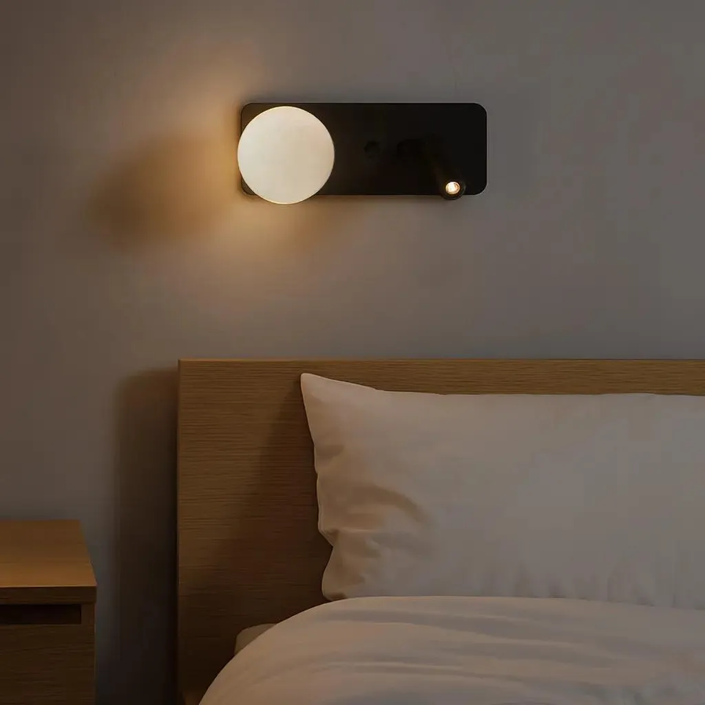 Applique LED 3W orientable PASSAU avec diffuseur boule cristal luxe