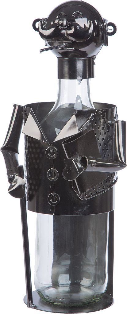 Gilde Flaschenhalter, "Opa", Metall, silberfarben, VE 2, L. Image du produit 