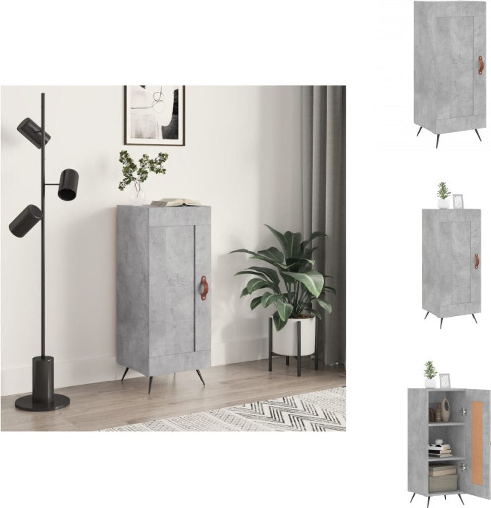 vidaXL Sideboard Betongrau 34,5x34x90 cm Holzwerkstoff - Sideboards