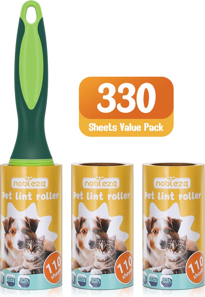 Nobleza Fusselrolle 330 Blatt, 3 Rollen mit 1 Abroller, Produktbild