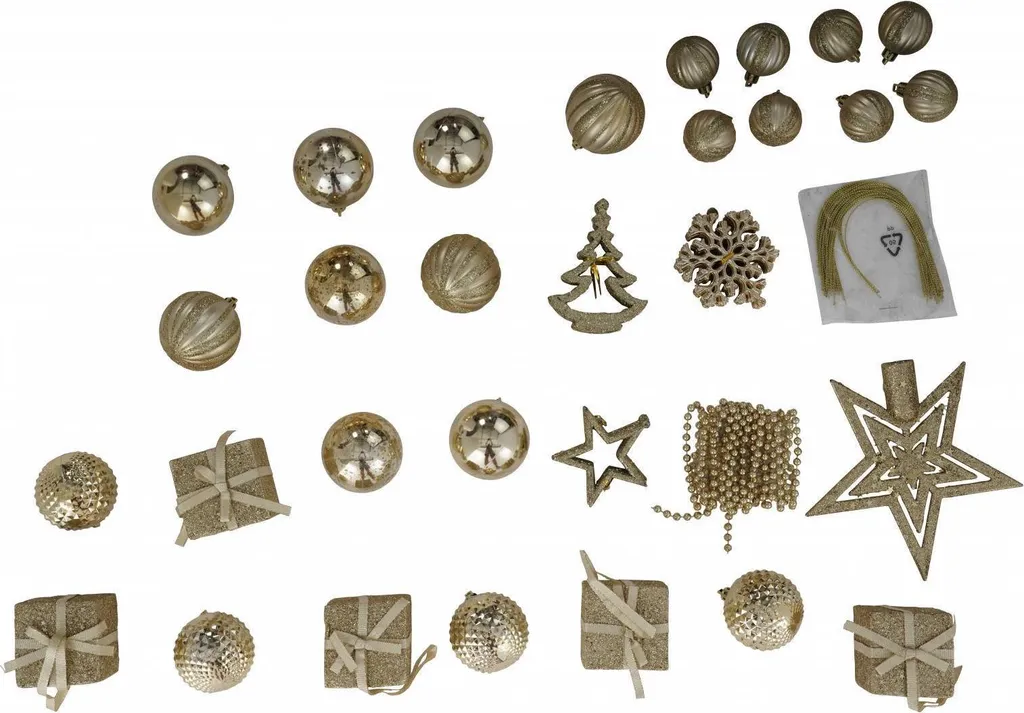 Décoration de Noël Or Canazei : Idéal pour vos Centres de Table et Sapins