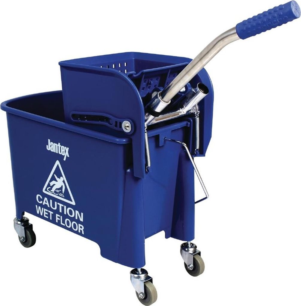 Jantex Moppeimer mit Mopppresse - blau - 20L - Reinigungswagen