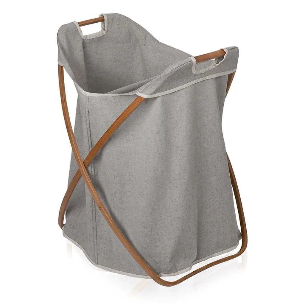Corbeille à Linge Double en Bambou Möve pour un Tri Sélectif Efficace