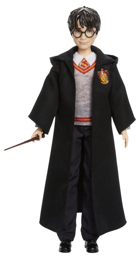 Harry Potter -Modepuppe im typischen Hogwarts-Gewand mit Produktbild 