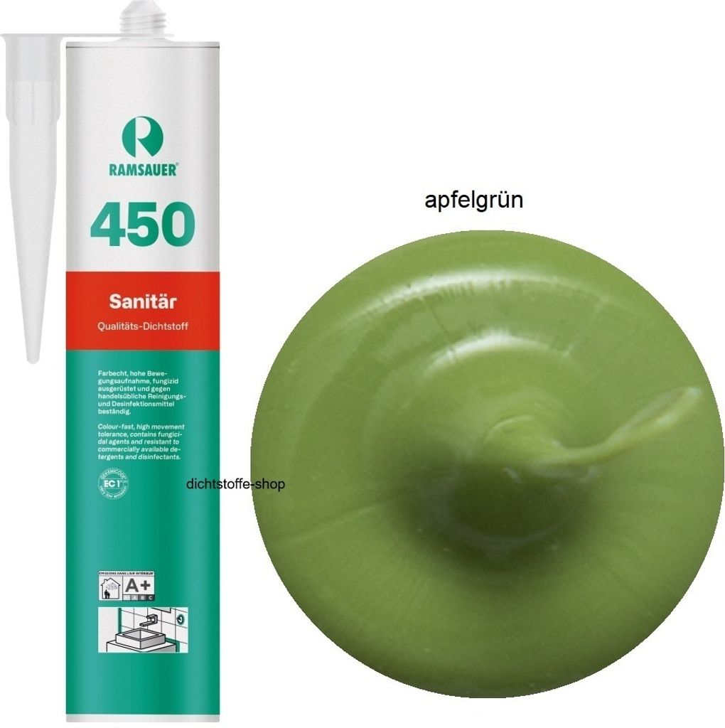 Ramsauer 450 Sanitär 1K Silikon Dichtstoff 310ml Kartusche Produktbild 