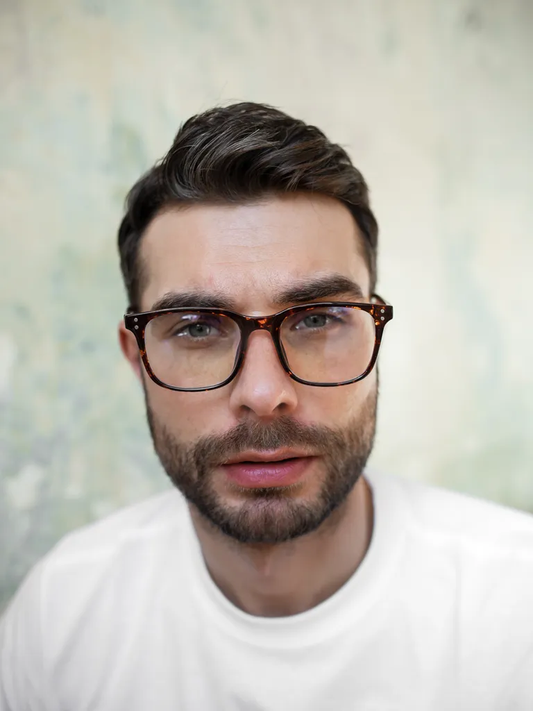 Lunettes Anti-lumière Bleue VeyRey Evelin Carrées Marron et Légères