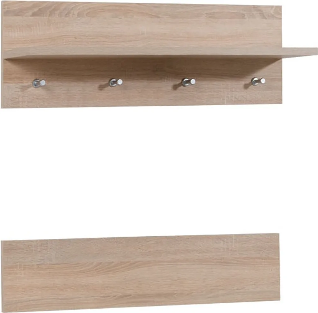 Rangement entrée patère avec étagère chêne Sonoma ORONOCO pour couloir