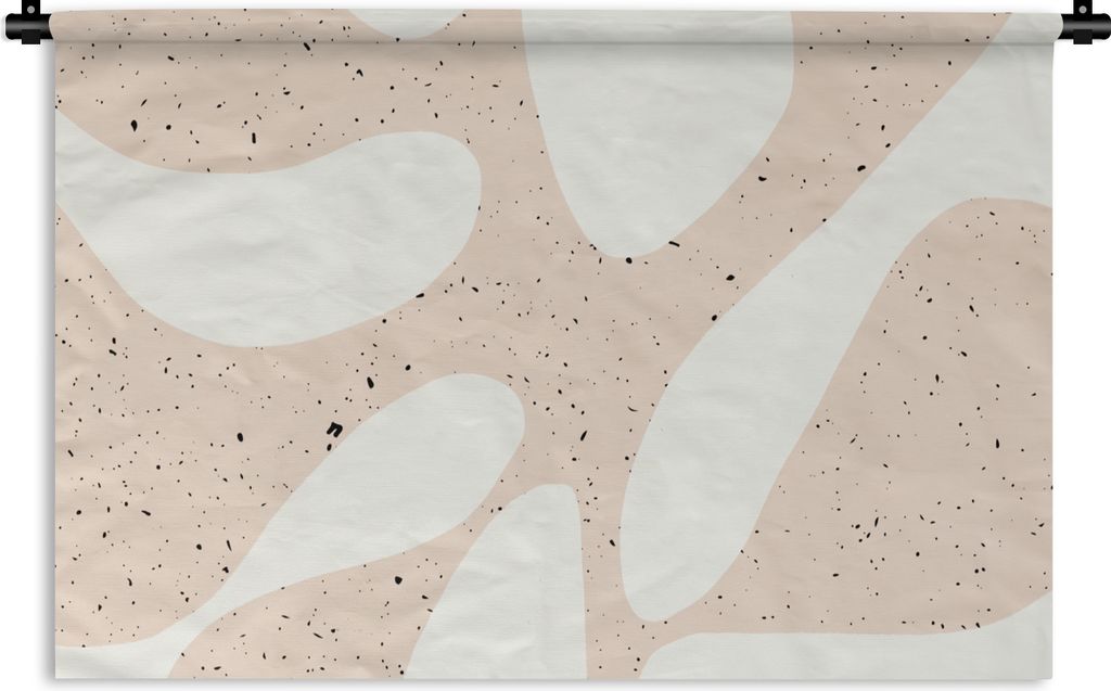 MuchoWow Wandteppich Wandbehang Pflanzen - Abstrakt - Rosa - Pastell 60x40 cm Tapisserie Dekoration Wandtuch - Wanddekorationen