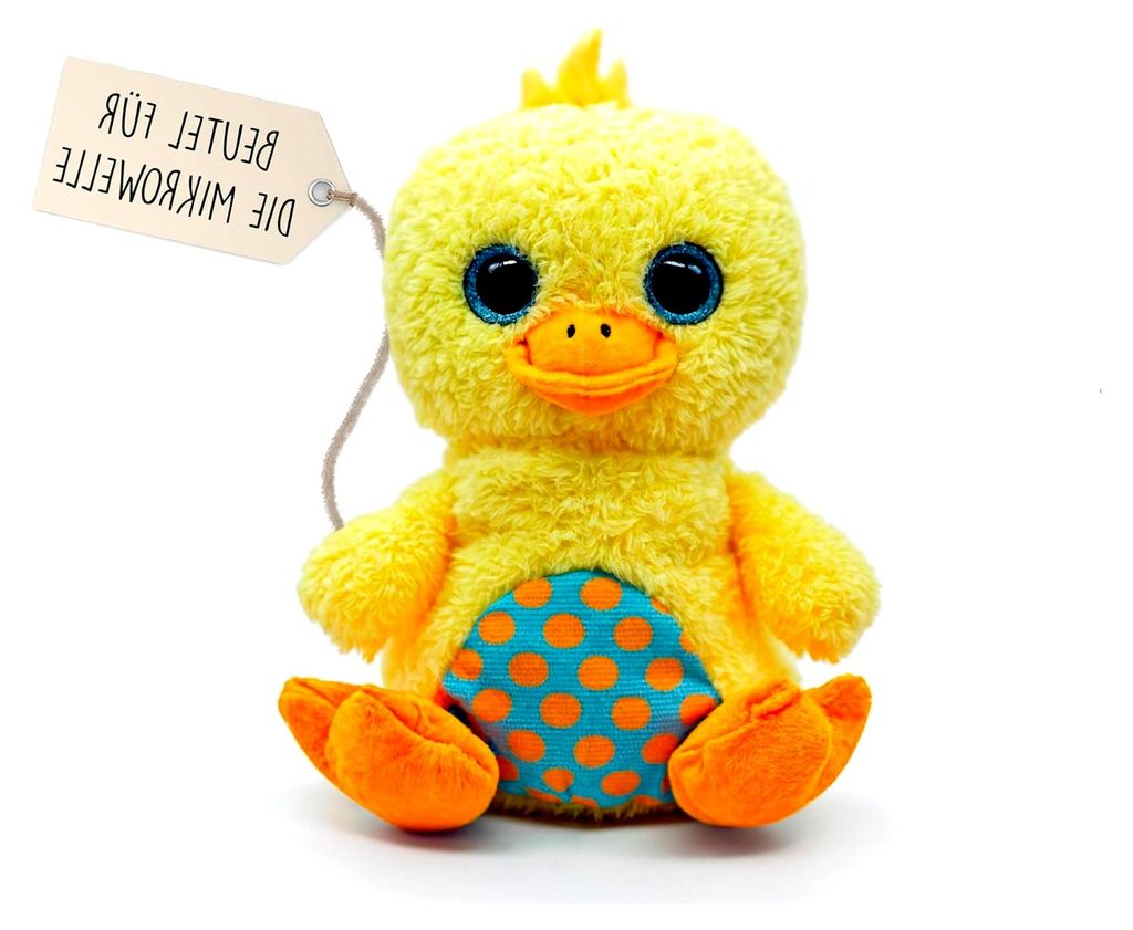 Wärmetier (15 cm) - Wärme Kuscheltier - Weich und Warm, Ideal zur Linderung von Koliken bei Babys - Huhn Plüschtier zum Kuscheln und Schlafen - ...