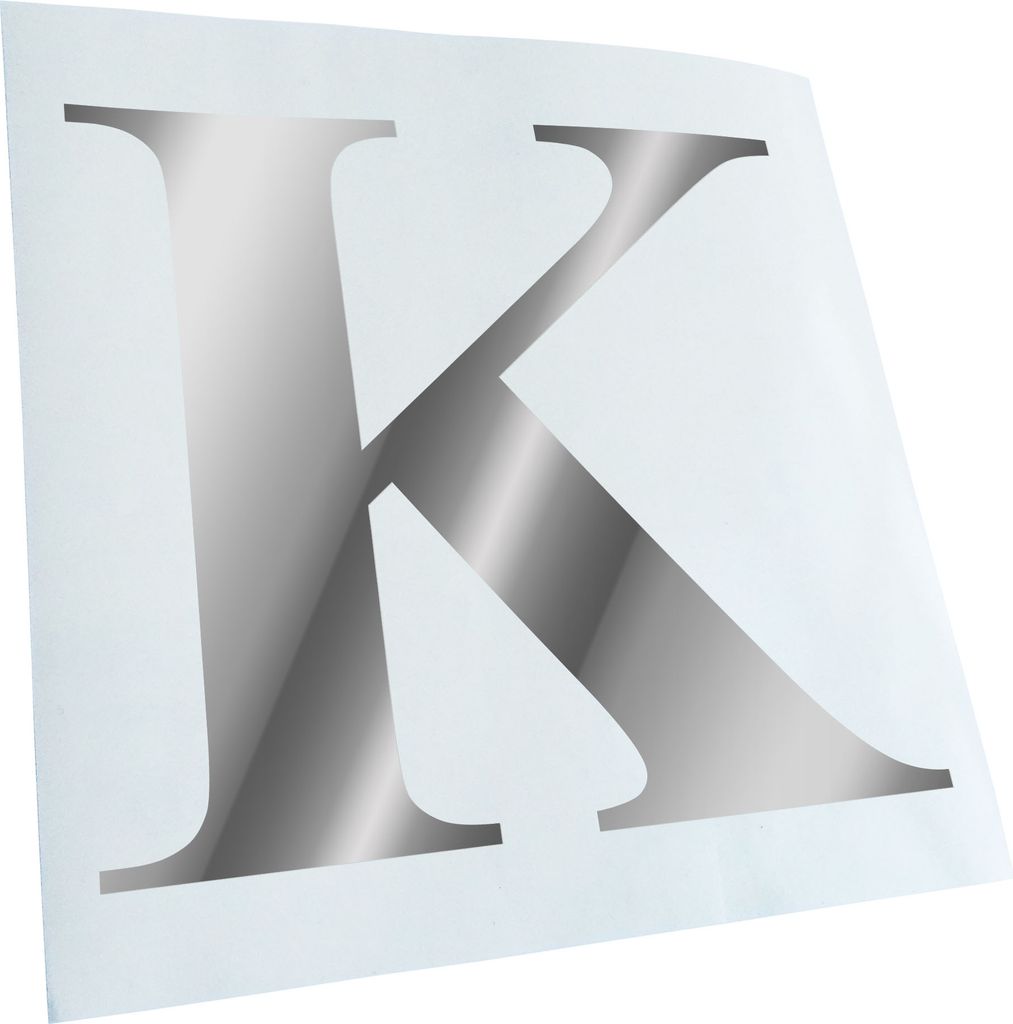 Kiwistar - Autoaufkleber - Buchstabe K - Alphabet Heckscheibe - Aufkleber für Auto Kfz Fahrrad, LKW, Truck Mofa