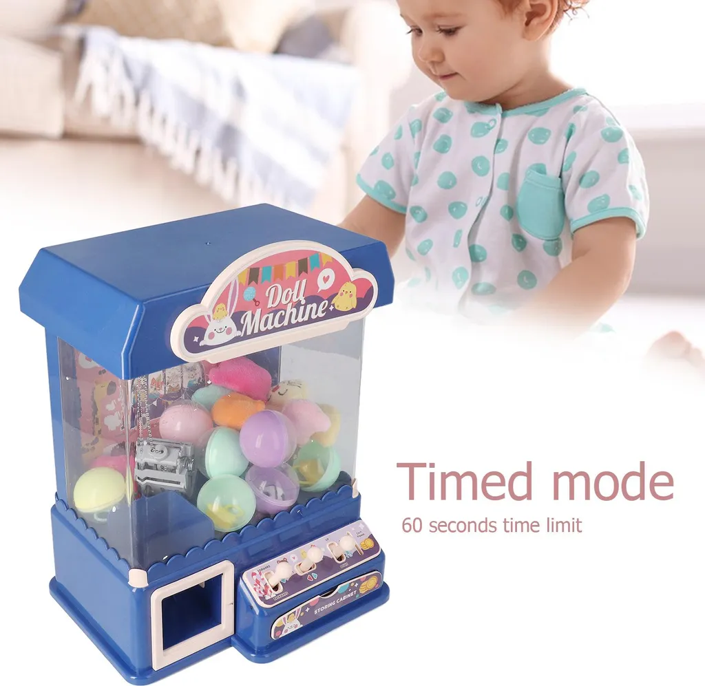 Machine à pince pour enfant avec musique sympa et œufs à garnir bleue