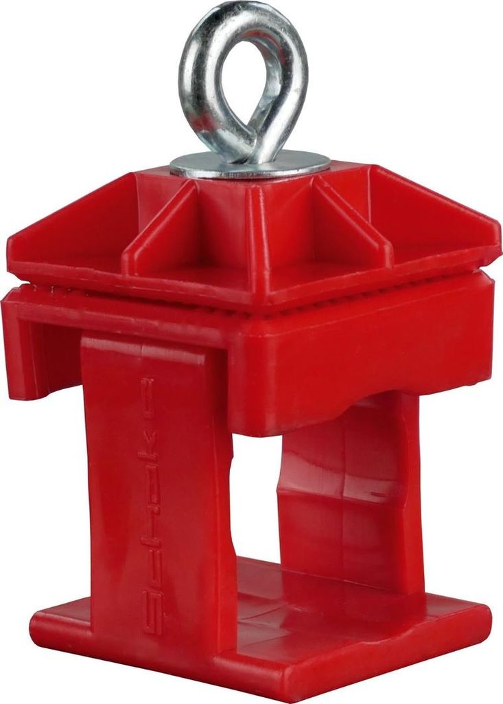 Schake Schilderklemme, Kunststoff rot, für Rundrohr 42 mm Produktbild 