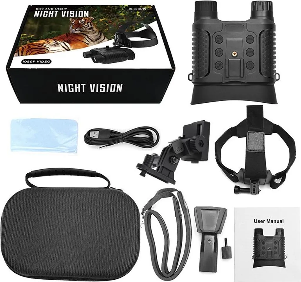 Jumelles de Vision Nocturne Numériques 4K INF pour Casque avec IR