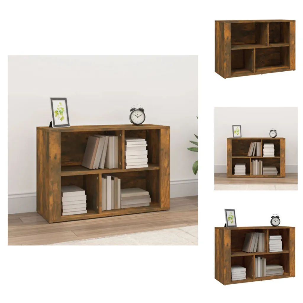 Credenza Bassa Rovere Fumé 80x30x54 | Mobiletto vidaXL Robusto
