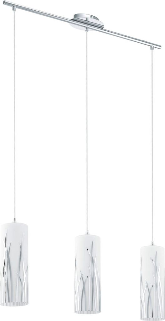 Eglo 92741 RIVATO E27 3-fach Hängeleuchte 705x90mm Chrom Weiss