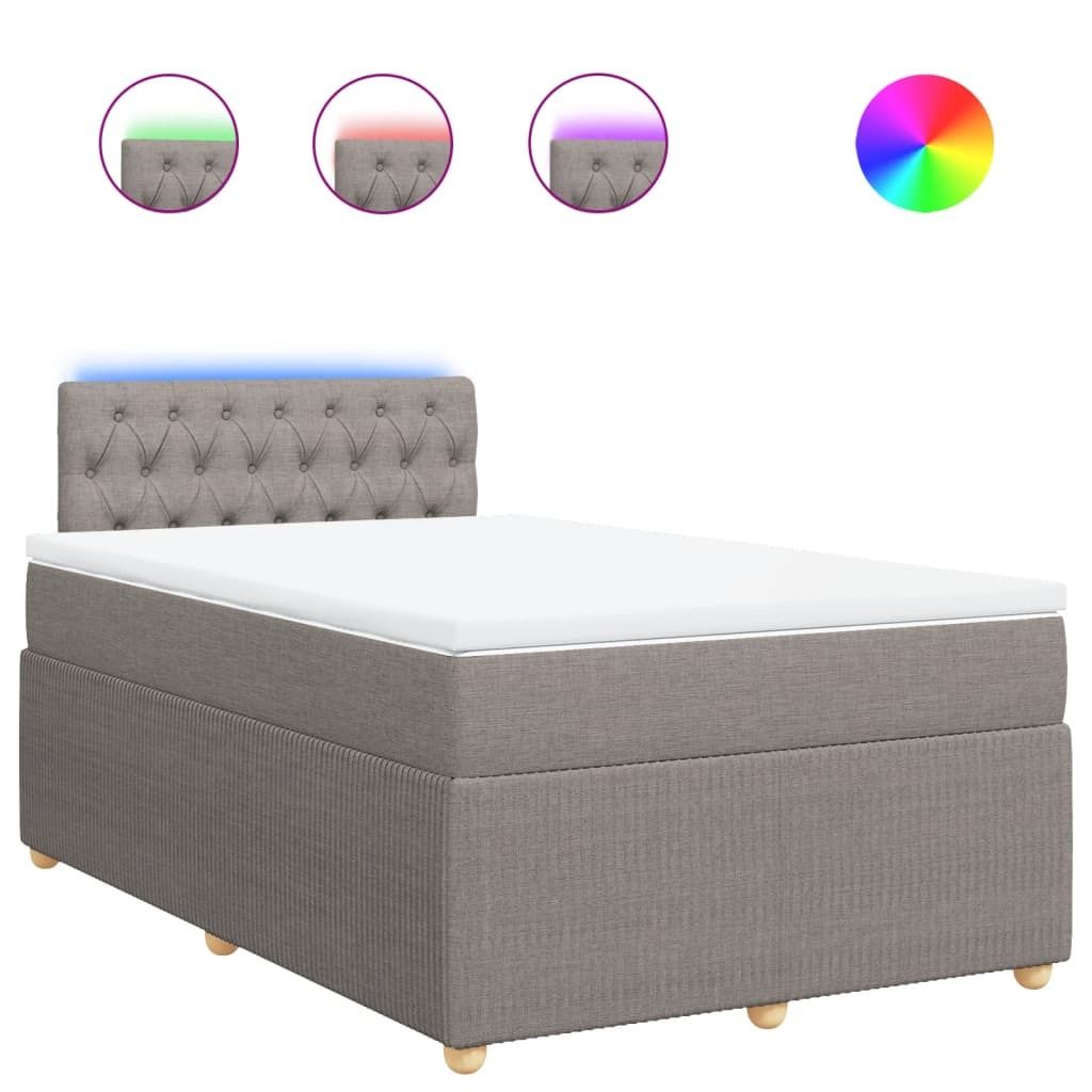Boxspringbett mit Matratze Taupe 120x190 cm Stoff