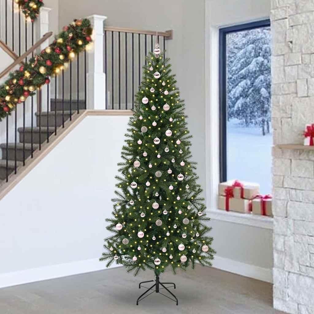 "Schlussverkauf" Künstlicher Weihnachtsbaum(1 pc) - Kunstbaum/Tannenbaum - mit 300 LEDs Grün 240 cm PE und PVC C7899