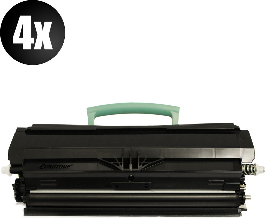 4x Eurotone Toner Alternative für Lexmark 00X340A21G Black Schwarz