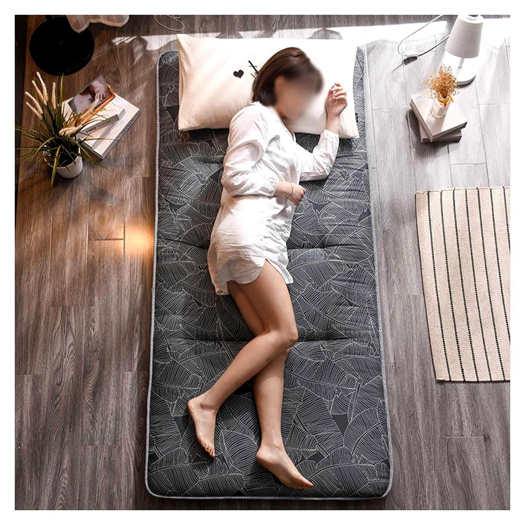 Japanische Futon-Baumwollfüllung, aufrollbare Matratze, Einzel-/Doppelbett, tragbare Isomatte für den Boden, Gästebett, Sofa, Tatami-Bodenmatte,...