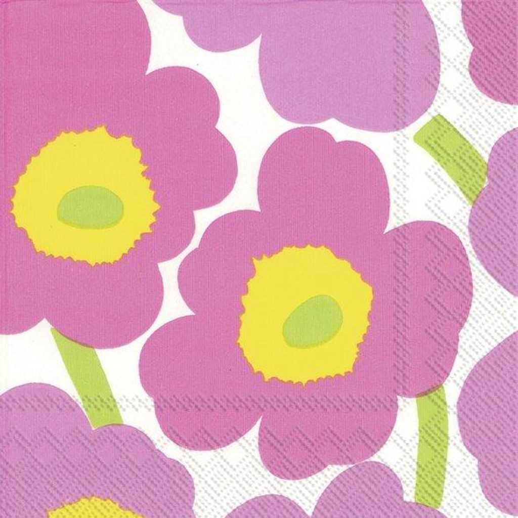 Servietten 33x33 cm - UNIKKO light pink