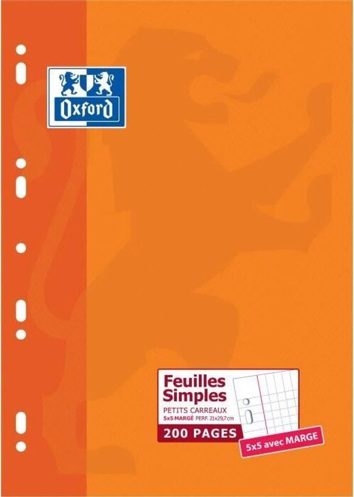 Oxford 100105677, Einfarbig, Orange, A4, Matt, Universal Produktbild 