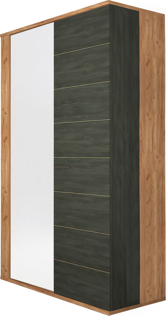 nabbi Zweitürig Kleiderschrank mit Spiegel Ardal W-2D - nördlicher Baum / Craft-Tabak