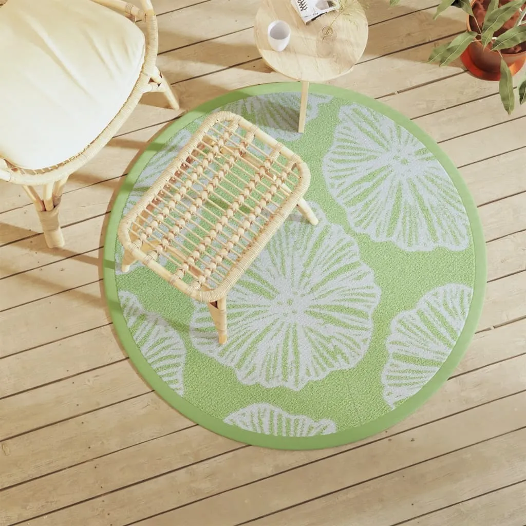 Tapis ARAKIL Vert Ø120 cm en PP : Traitement Anti-UV et Durable - 2