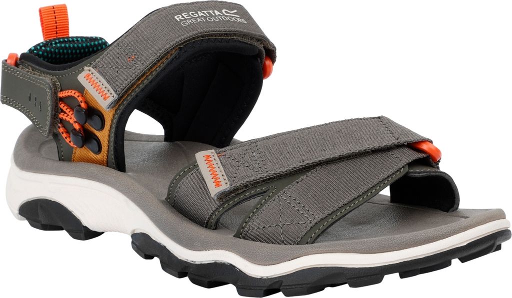 Regatta - Herren Sandalen "Blaze" RG11445 (45,5 EU) (Grün/Leuchtend Orange)