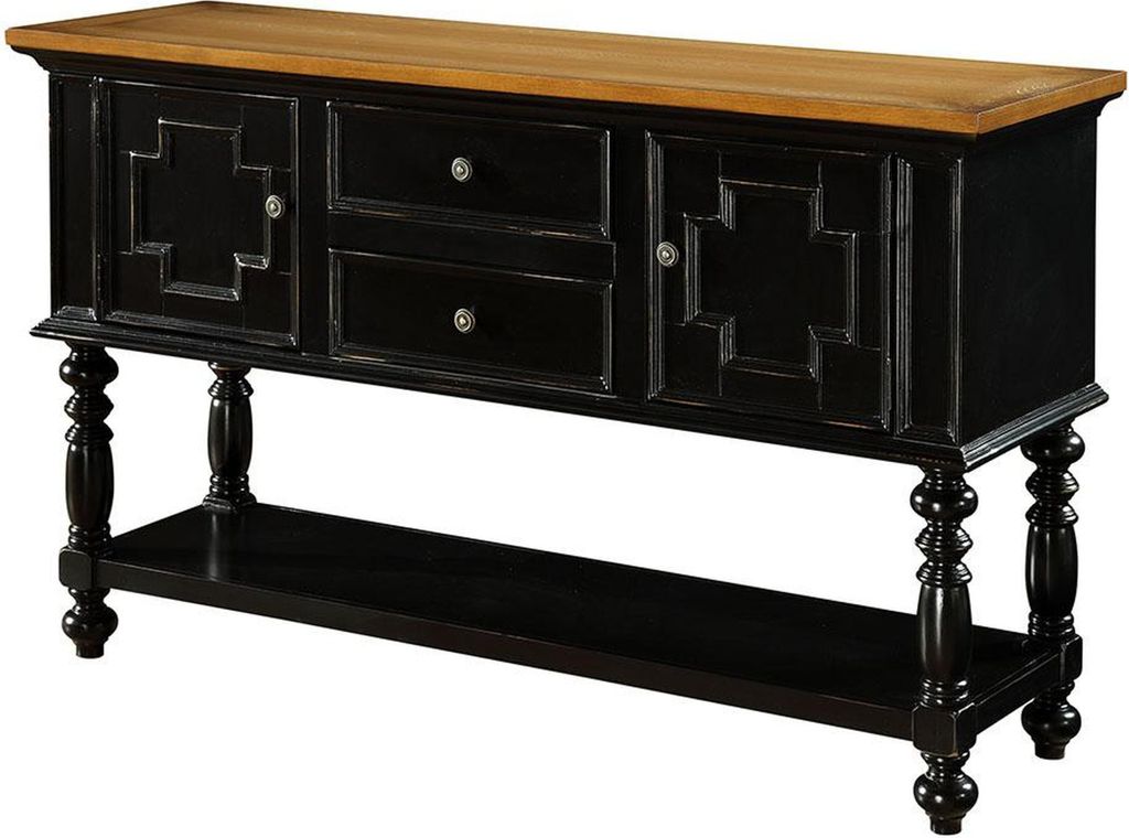 Kommode Anrichte Konsole Holz Schrank Garderobe Sideboard Design Möbel Schwarz