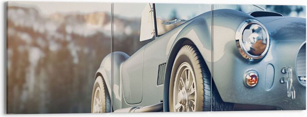 Bild auf Leinwand - Leinwandbild - 3 Teile - Kobra Sport Auto - 150x50cm - Wand Bild - Wanddeko - Wandbilder - Leinwanddruck - Bilder - Wanddekorat...