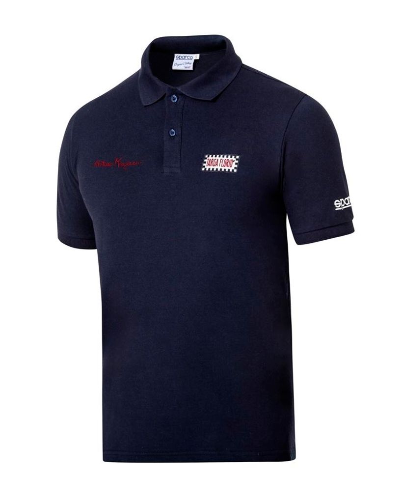 Superangebot: Sparco Targa Florio Poloshirt Merzario #AM2 – Größe XXL – Farbe Marineblau