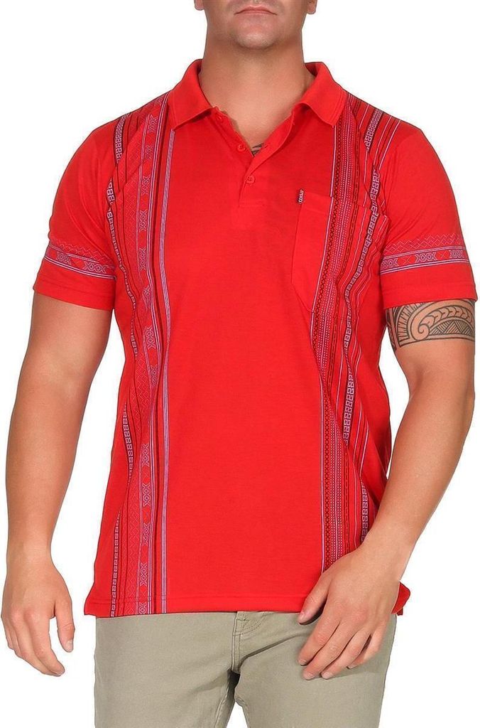 Herren Polo-Shirt mit Brusttasche Kurz-Arm; Rot M