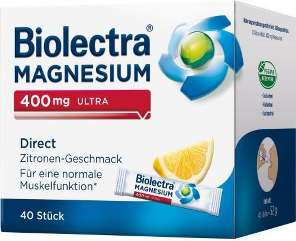 Biolectra Magnesium 400 mg ultra Direct Zitrone 40 St