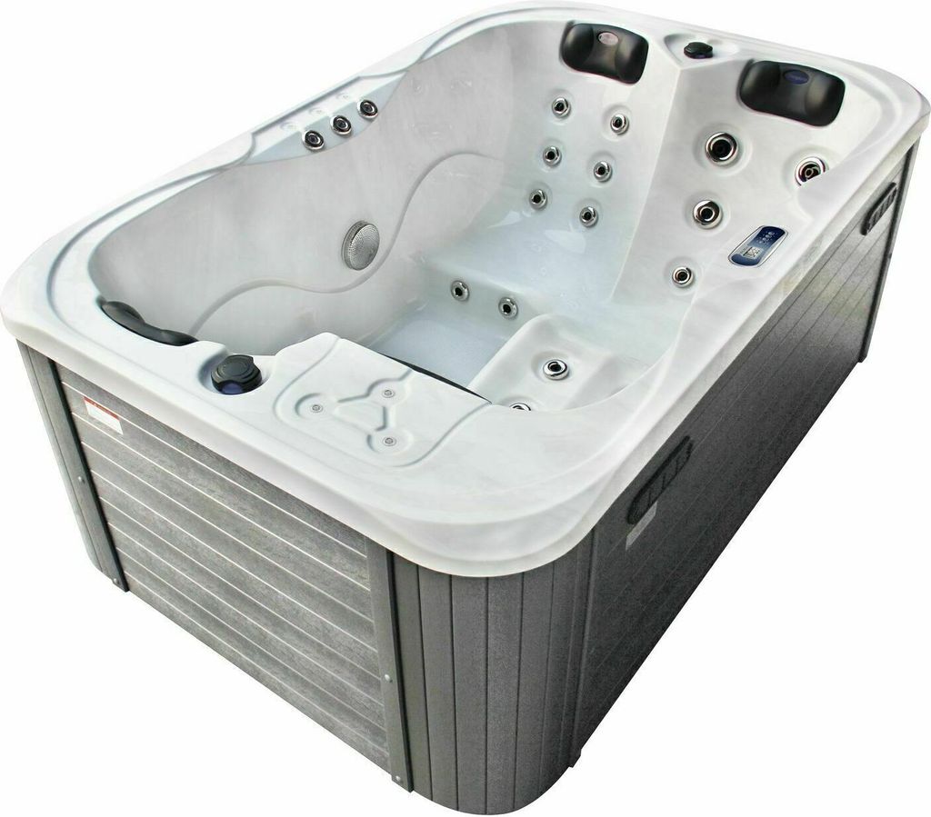 XXL Luxus SPA LED Whirlpool SET 195x127cm Outdoor-Indoor Pool Ozon 3 Personen-+-
