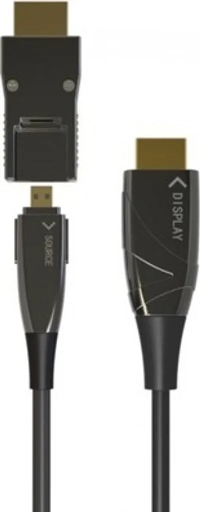 Techly Micro HDMI vers HDMI 2.0 AOC Câble Fibre Optique 4K 60Hz 50m