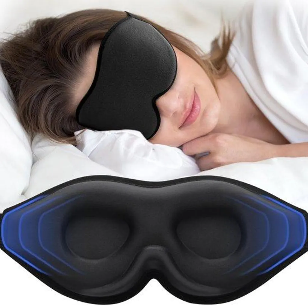 Masque de sommeil pour avion et voyage : opacité totale et confort noir