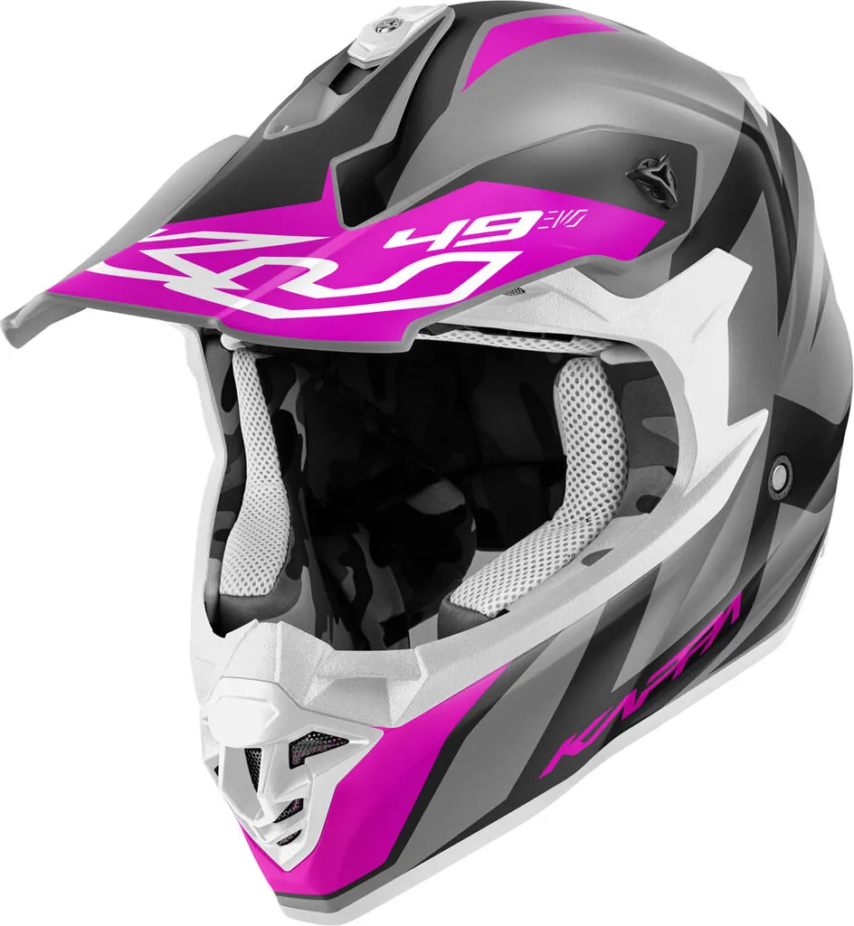 Casque Moto Cross KAPPA KV49 Evo Titan Matt Rosa XXL - Idéal Motocross