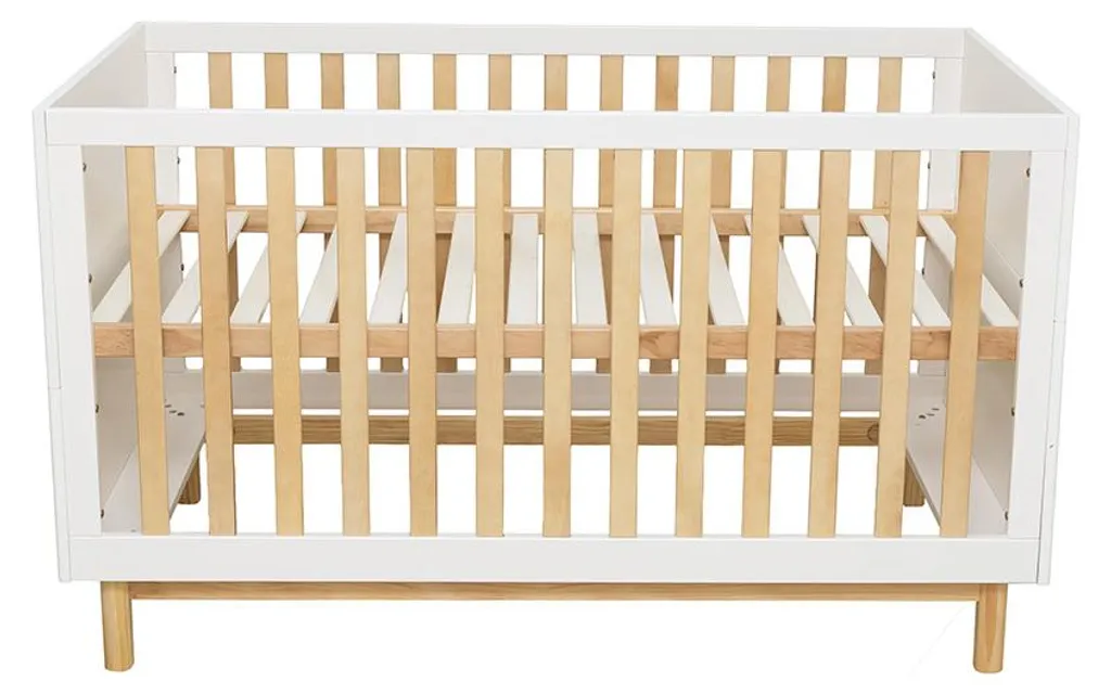 Lit évolutif pour chambre d'enfant avec barrière et rangements blancs