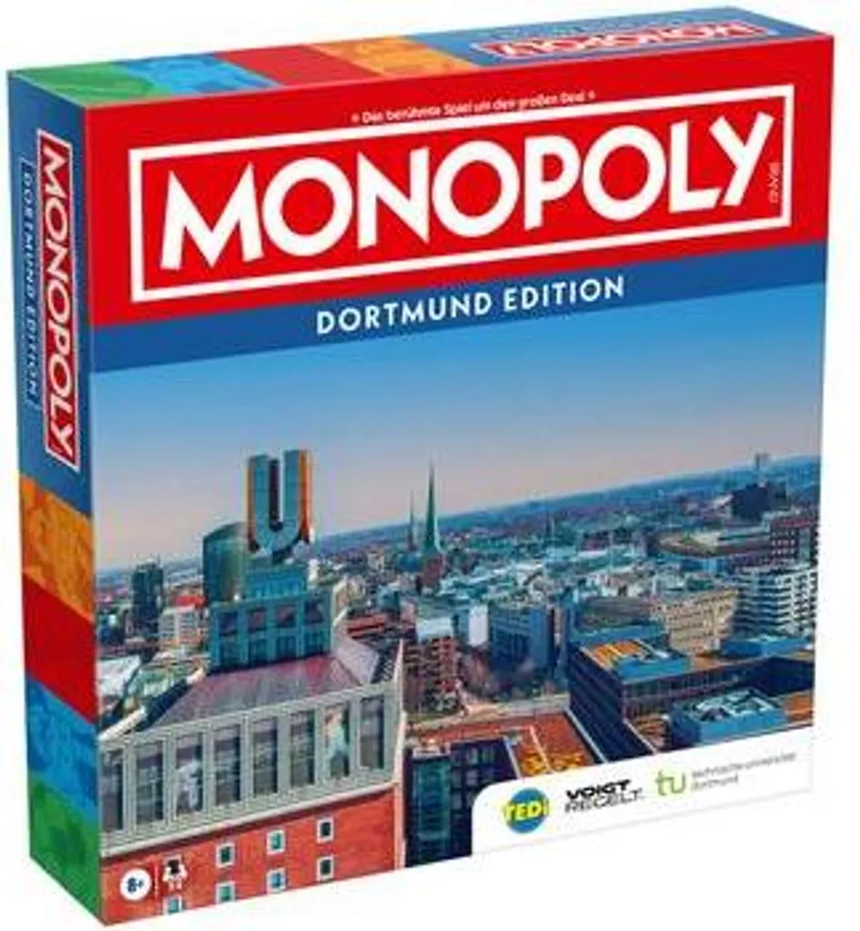 Monopoly Dortmund avec Pions en Métal et Plateau Illustré Thématique
