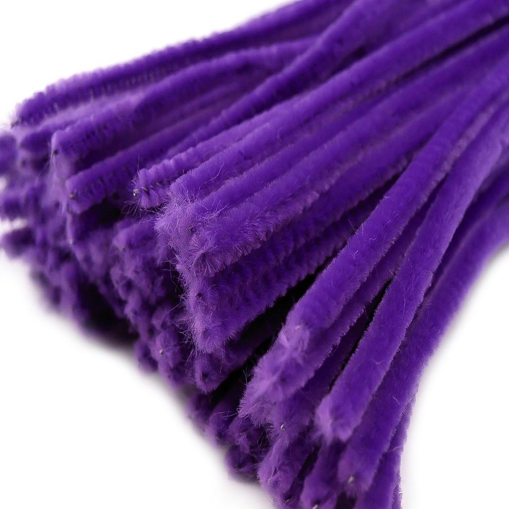Pfeifenreiniger 20er Chenille-Draht 6mm, Länge 30cm, violet