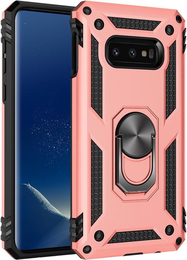 LaimTop Galaxy S10e Hülle, Hybrid Robuste Rüstung Drehbarer Ring Halter Ständer Dual Layer Hard PC + TPU Stoßfest Schutzhülle für Samsung Gal...