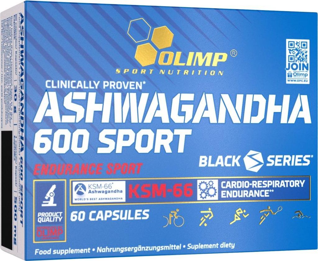 OLIMP Ashwagandha 600 Sport Edition (KSM-66) 60 gélules Image du produit 
