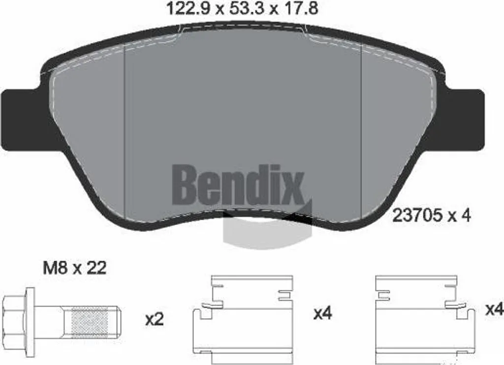 Plaquettes de frein BENDIX BPD1588 haute performance avec homologation OE
