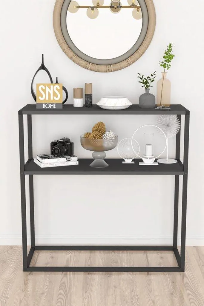 Buffet Bas Industriel Anthracite SNS Home avec Finition Haute Qualité 90cm
