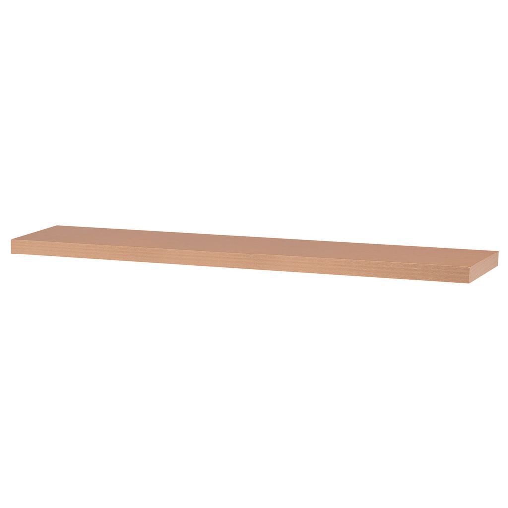 Wandregal 120 cm, MDF, 3D -Dekor natürliche Buche, gepackt Produktbild 