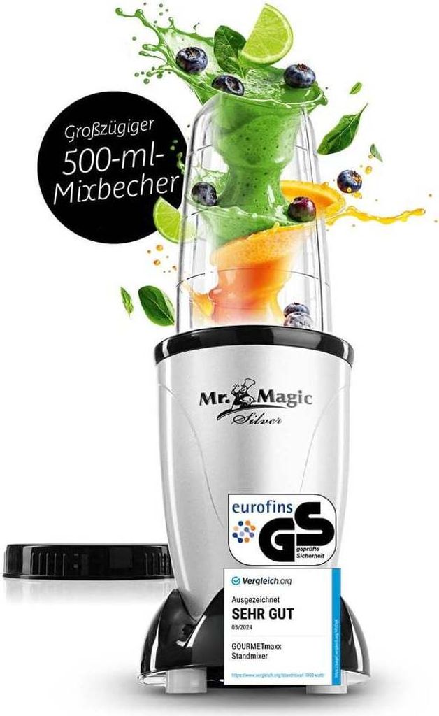 Mr. Magic Silber-Schwarz, Standmixer, Kunststoffgehäuse, Produktbild 7