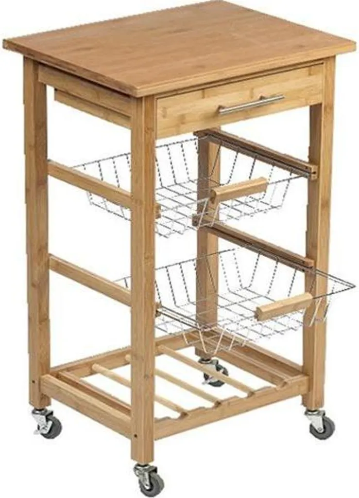 Desserte Roma DM Creation : Chariot de Service Compact Bois et Métal