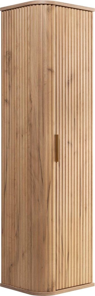 RODAN | Hochschrank 139 cm - Braun, Craft Eiche - Badmöbel, Badezimmermöbel, Badezimmer Hochschrank, Badezimmerschrank Braun, Badkommode